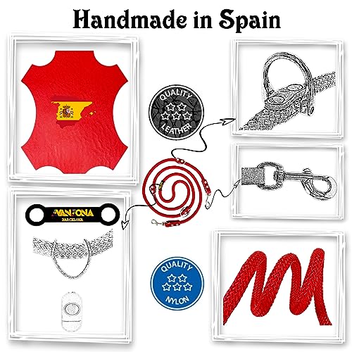 Hands Free Dog Lead. Double Ended, MultiFunction, Multiposition, for 2 Dogs, Small Medium Large. Rope and Leather - Image 2