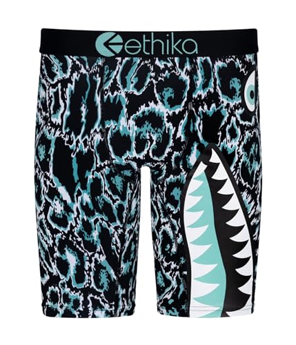 Ethika Men's Boxer Brief, Knee Length, 4-Way Stretch Performance Underwear with Graphic Prints -BMR art