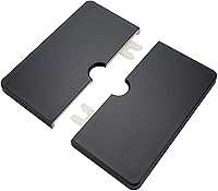 Vista 7 de 2 piezas de brida dividida de pared, placas de escudo autoadhesivas cuadradas de ABS con diseño de hebilla para tubo de 0.47"/12mm de diámetro