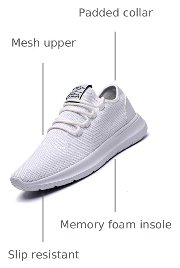 Image of KEEZMZ Men's Running Shoes Fashion Breathable Sneakers Mesh Soft Sole Casual Athletic Lightweight