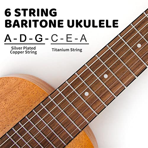 Ukulele 6 Strings Mini Travel Guitar Ukulele 31 inch Mahogany 20 Frets with Gig Bag Picks Strap Ukuleles - Les Beatles, Paul McCartney, John Lennon, RIngo Starr, George Harrison Ukulele 6 Strings Mini Travel Guitar Ukulele 31 inch Mahogany 20 Frets with Gig Bag Picks Strap Ukuleles – Image 4