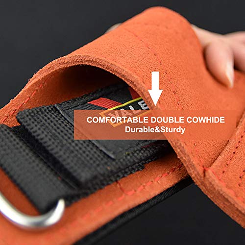 pedkit Las para levantamento de peso com ganchos Las de levantamento de couro para levantamento de p