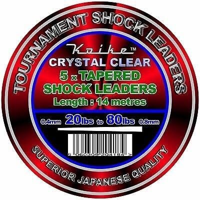 Koike Tournament Japanese Quality Sea Fishing Tapered Shock Leader Line Fluorescent Yellow 15-60lbs