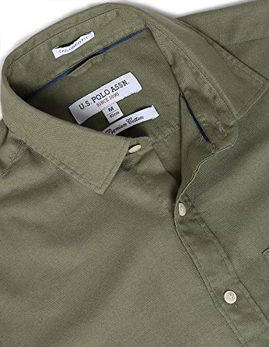 Image of U.S. Polo ASSN. Men's Cotton Slim Fit Shirt