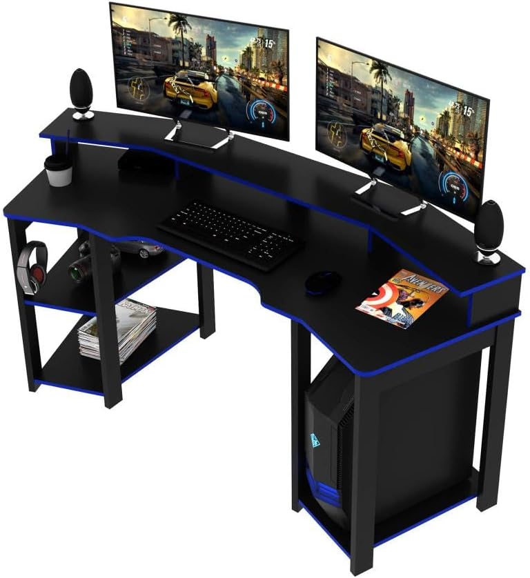 Mesa Gamer ME4167 Preto/Azul: Review após 7 dias de uso intenso