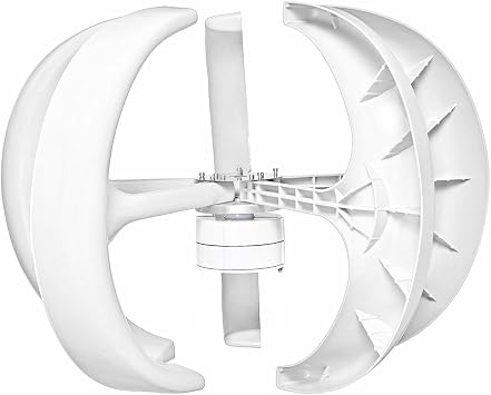 8000W Low Noise Windmill Vertical Axis Wind Turbine Generator,12V 24V 48V with MPPT Controller for Home UseWhite