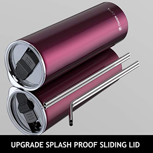 image for Umite Chef Straw Tumbler Skinny Travel Tumbler with Lid, Vacuum Insula