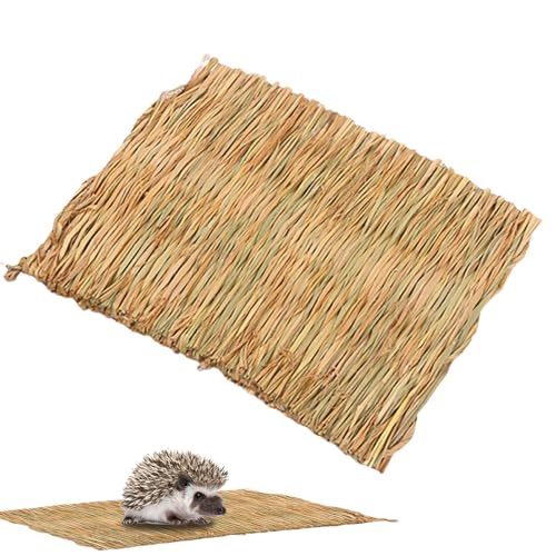 ケージ用バニーマット - 織りスクラッチャーパッドグラスマットソフトマットチューおもちゃ天然草の寝具猫のためのスリーピングパッドバニー犬休憩エリアペットフレンドリーマットキャットセーフマットプレ