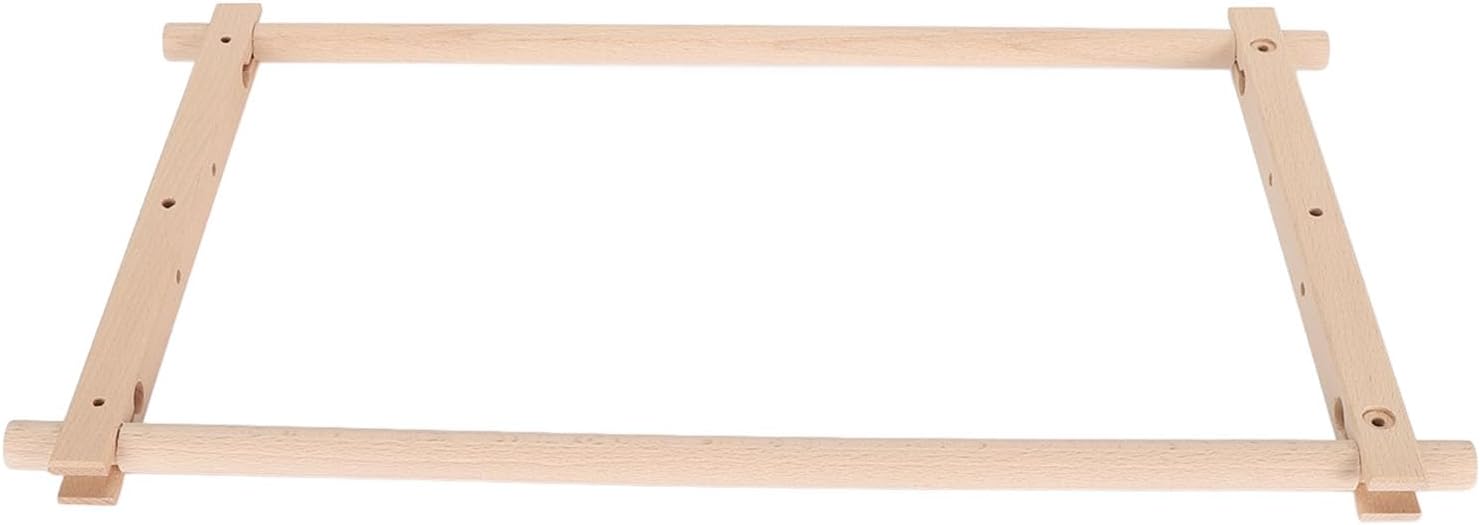 Pilipane Cross Stitch Frame Rectangular Removable Wood Needlework Stretcher Frame Quilting Hoop Stand for Needlepoint Embroidery Tapestry Crafters Beech Wood Plastic Clip 54.5x30.5cm