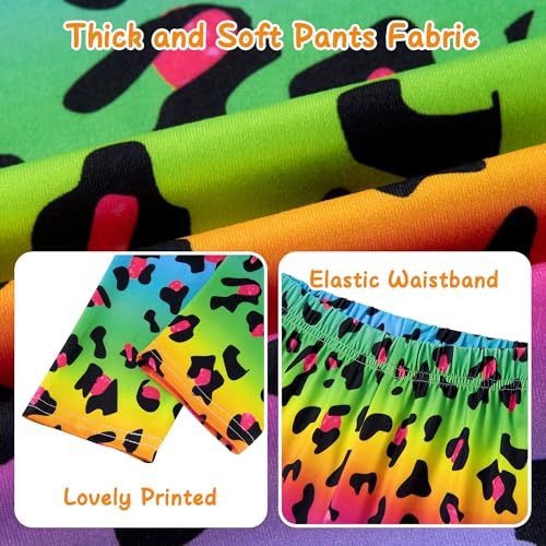 Funnycokid Girls 2 pcs Outfit Sets Long Sleeve Shirt Floral Pants for 3-7 Years Kids Fall Ruffle Hem Clothes4