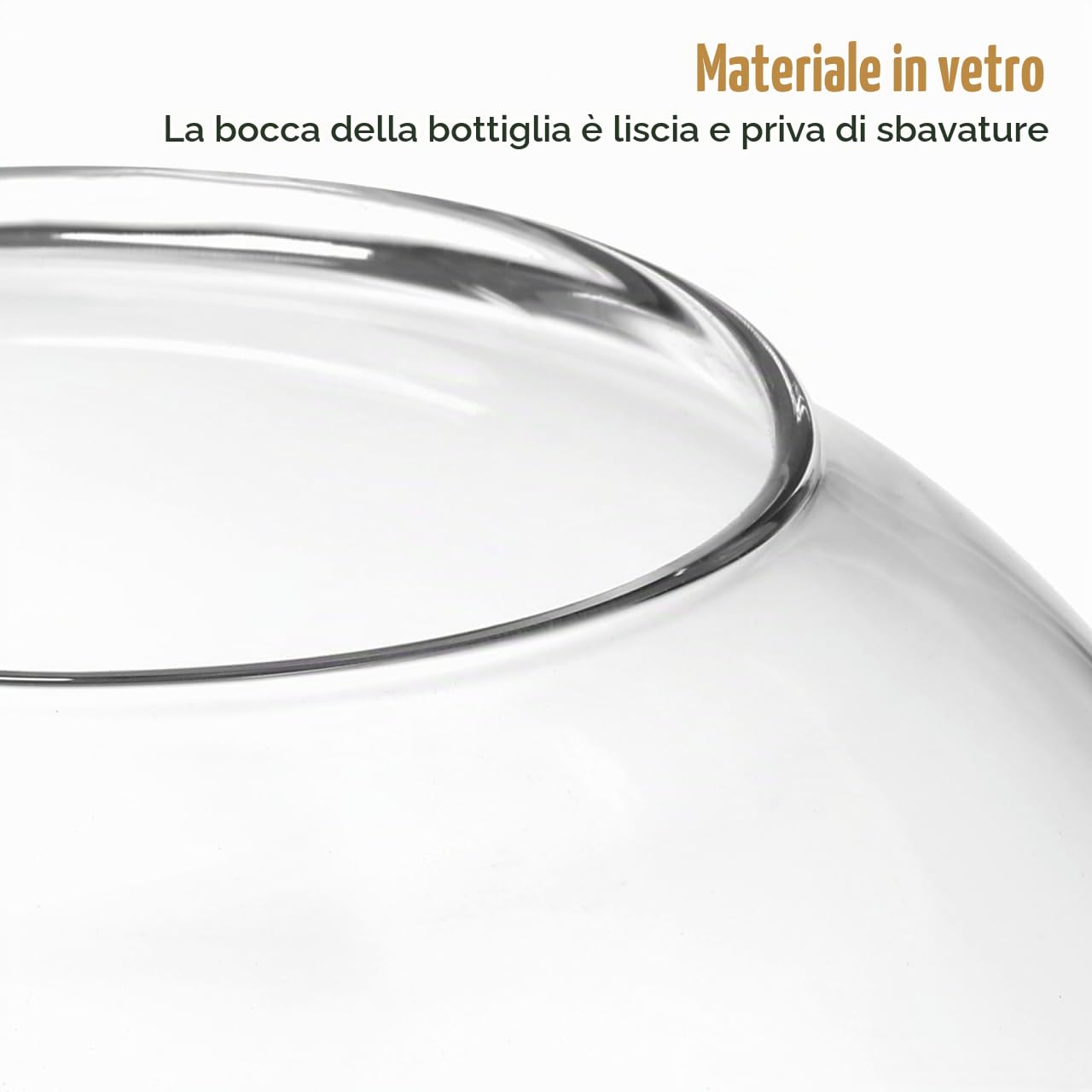 ULTECHNOVO Vaso Per Terrario in Vetro Con Tappo in Sughero Contenitore Per Piante Idroponiche E Micro Paesaggi Bottiglia Decorativa Per Piante Succulente Felci Bromelie Decorazione Casa Ufficio