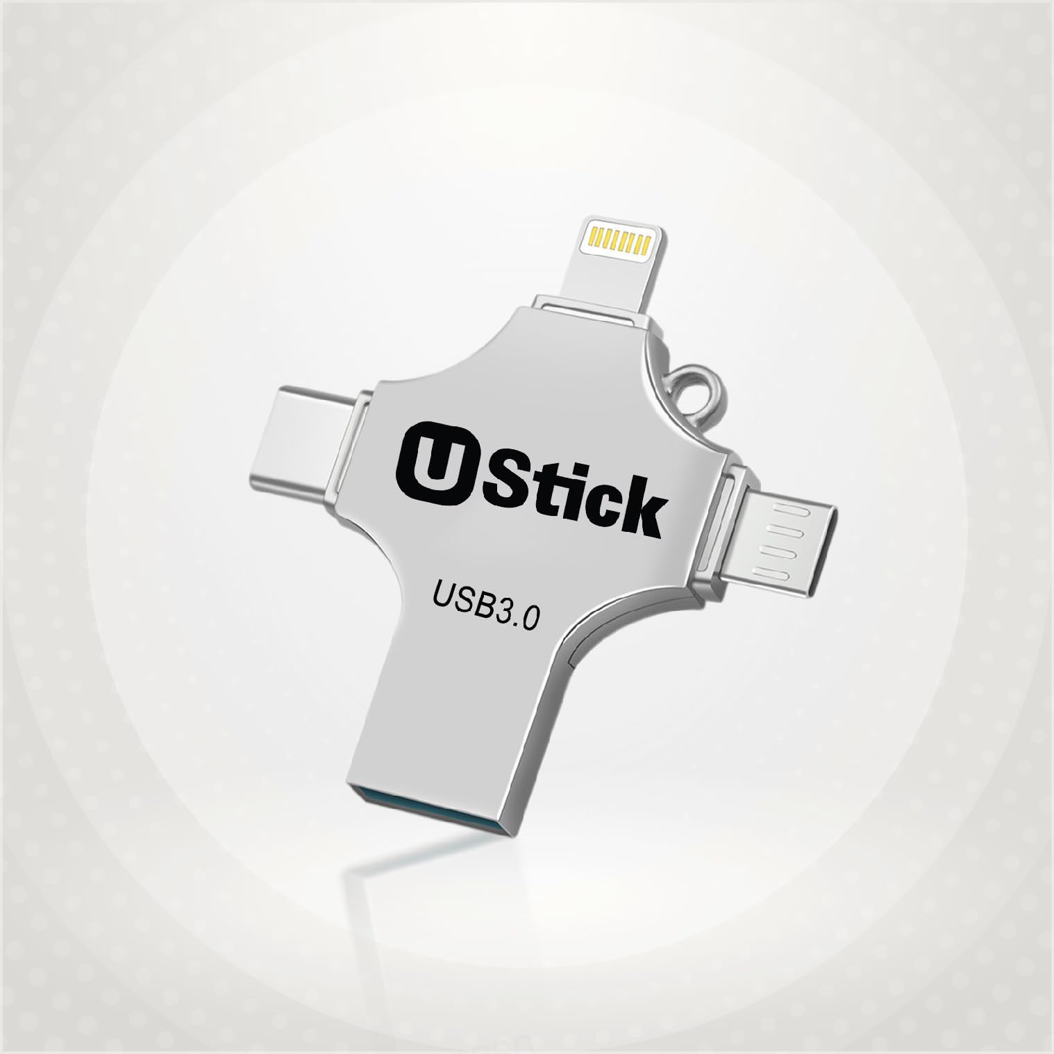 USTICK 256 GB 4 in 1 Pen Drive with Micro USB, USB A, Type-C for iOS & Android Compatible with iPhone, iPad, Android, PC and More Devices-image-14