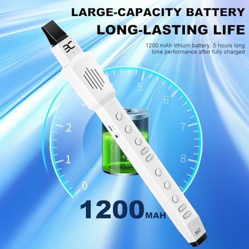 ex electric digital wind instrument electric saxophone with 12 tones 3 fingering modes 3-octave range auto vibrato amp transpose bluetooth midi amp rechargeable white