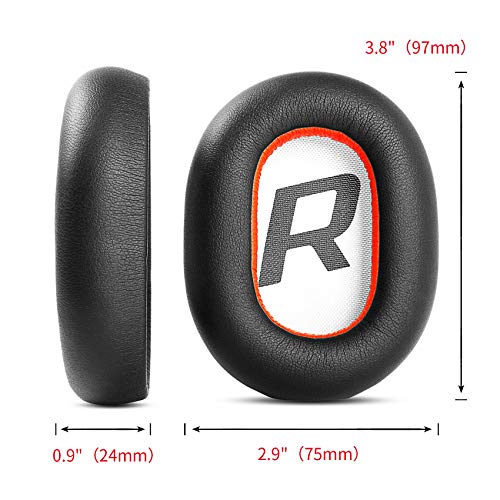 Almohadillas para Orejas para Plantronics Voyager 8200 UC/Backbeat Pro 2 Auriculares | Repuesto Cojín de Oreja con Cuero de Proteína, Accesorios de Espuma de Aislamiento de Ruido - Negro miniatura 3