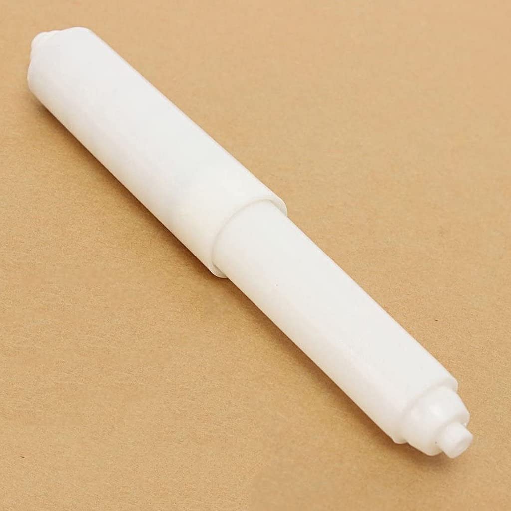 XYNSNDB Portarotolo in plastica con mandrino Caricato a Molla per Rotoli di Ricambio da Bagno, Bianco, Adatto alla Maggior Parte dei portarotolo Domestici