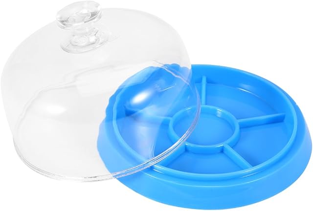 Watch Movement Dust Cover Moistureproof Anti-dust Anti-lost Tray Storage Box for Watches Movement Parts, Jewelry, Beads with 6 Compartment