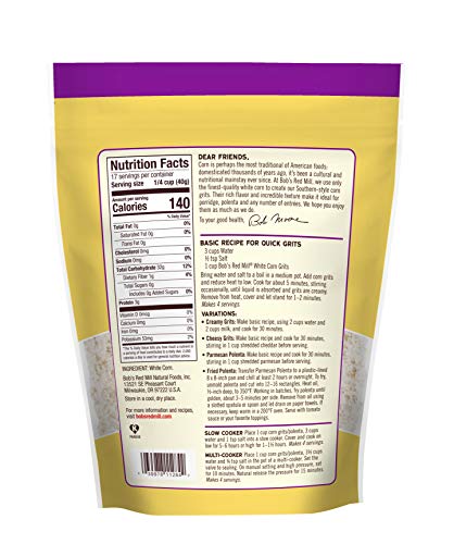 Image of Bob's Red Mill White Corn Grits, 24oz (Pack of 4) - Vegan, Kosher