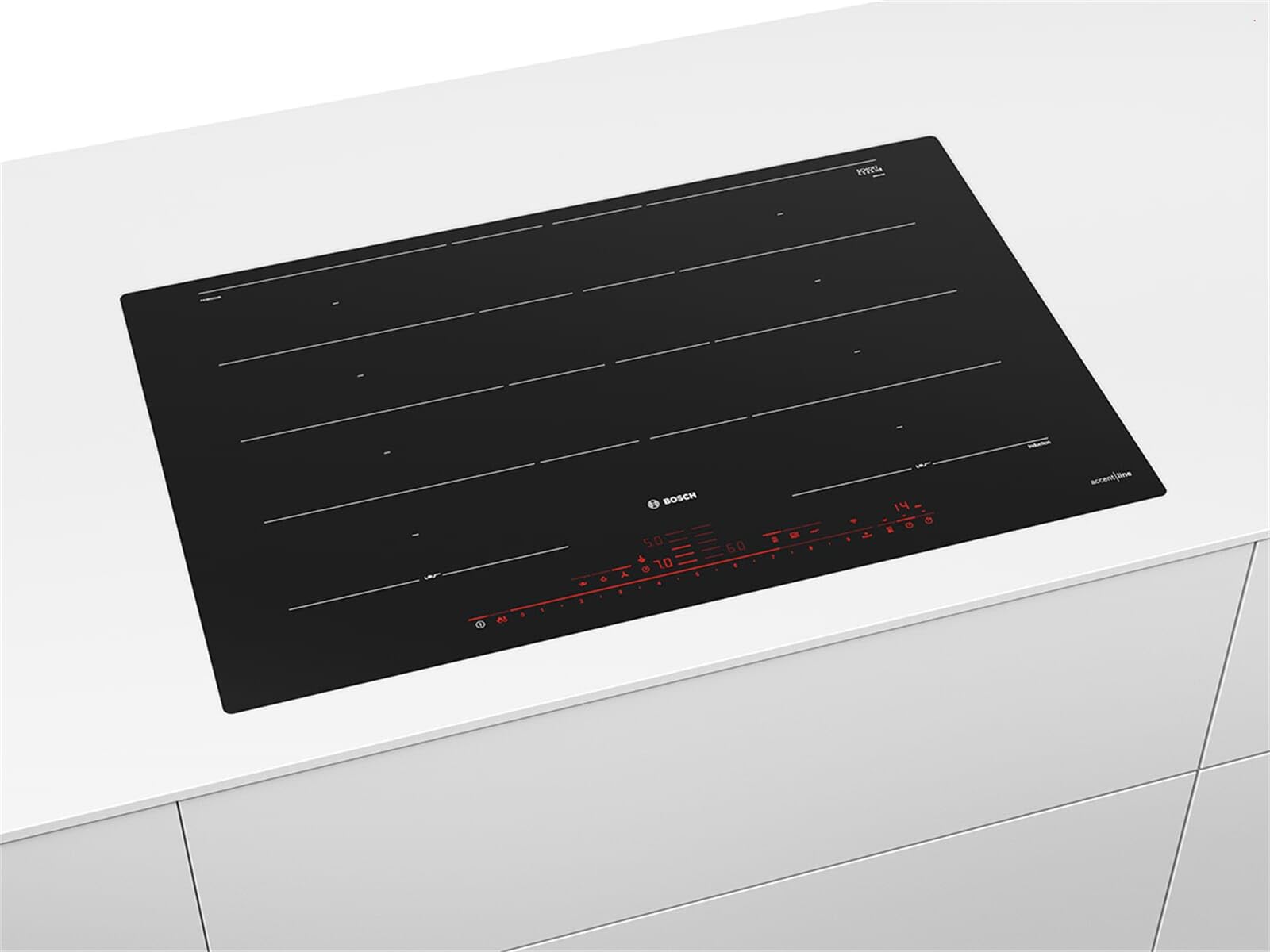 Bosch PXY801DW4E Płyta indukcyjna strefowa, 3300 W, Szkło ceramiczne, Czarny