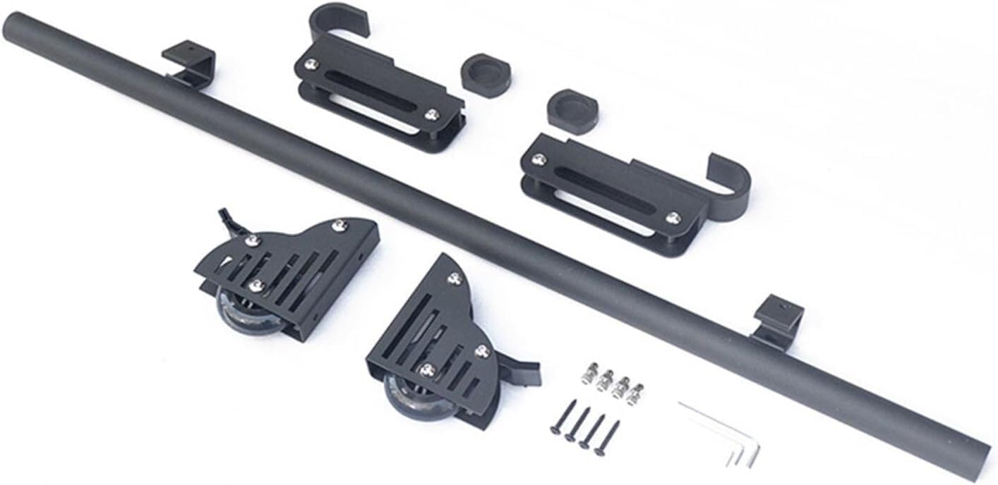 Library Ladder Hardware Kit with Telescoping Upper and Bottom Hooks Brake Roller Rolling Ladder Hardware Kit(9.8ft/300cm Track kit)