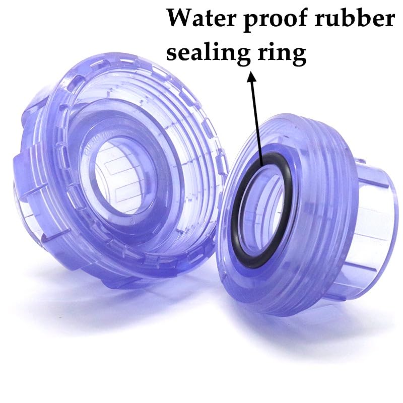 Zawór kulowy PVC z gwintowanym zamknięciem, Przezroczyste złącza PCV 20-50 mm Trójnik z kulką Sprawdź drenaż akwarium ogrodowego(Union Ball 20MM)