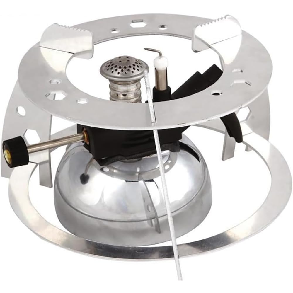 Bruciatore Bunsen portatile, 1300 ℃, bruciatore butano da laboratorio, mini stufa con staffa in alluminio, fiamma regolabile, per riscaldare, cucinare, saldare