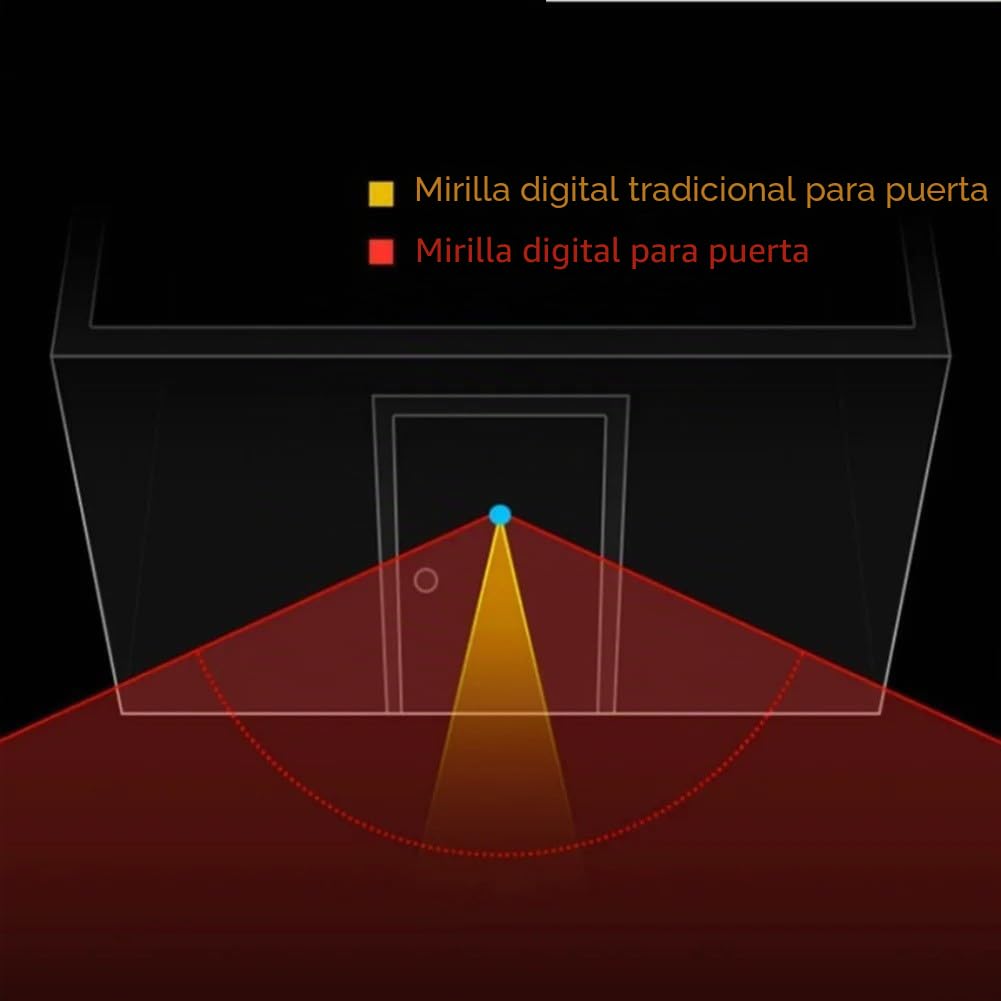 Cámara digital inteligente para puerta de mirilla, con pantalla de 2.8 pulgadas, grabación automática de fotos, lente gran angular, visor de puerta operado con pilas para vigilancia de seguridad en el