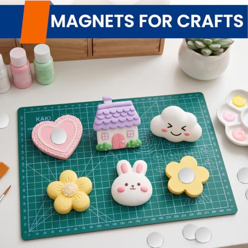 Image of TRYMAG Strong Magnets with Adhesive Backing, 25x2mm,6 Pack