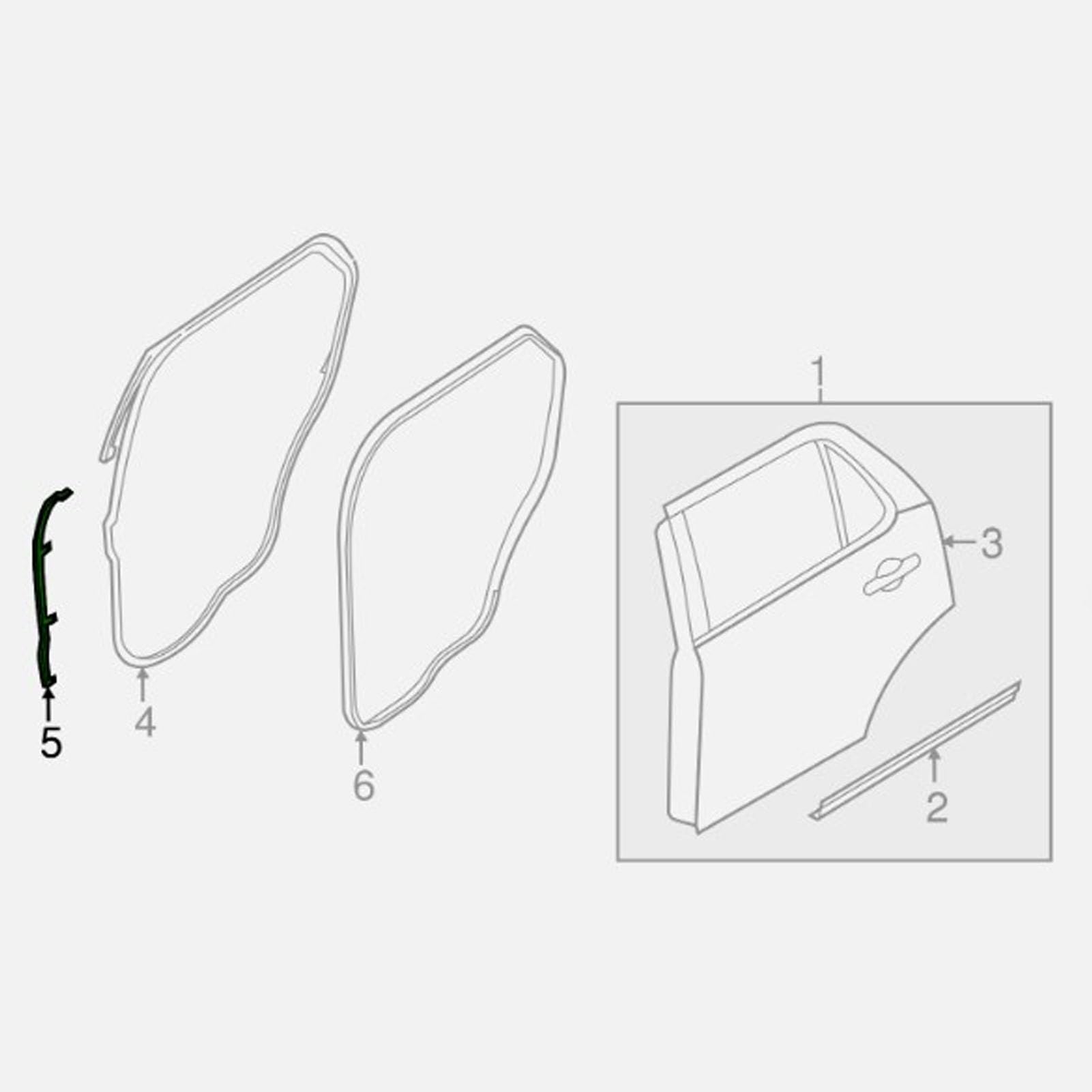Paio Guarnizione Porta Auto BB5Z 7825325 B Striscia Gomma Sigillante Compatibile Explorer 2011‑2019 Protezione da Polvere e Rumore