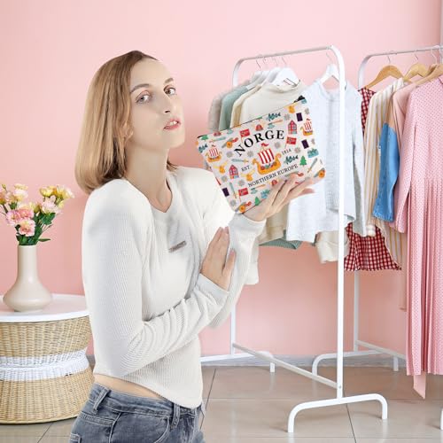 BLUPARK Norway Travel Cosmetic Bag Norwegian Gift Norge Makeup Bag Souvenirs Gift (Norge)3