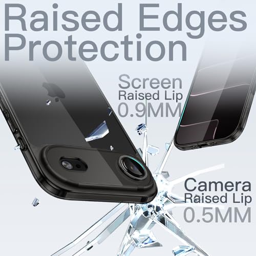 Image of JETech Slim Case for iPhone Air with Camera Lens Full Protection, Ultra-Thin Lightweight Clear Minimalist Protective Phone Cover, 6.5-Inch Display (Black)