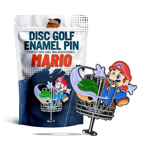 Disc Golf Bag Pins | Add Swag to Your Disc Golf Bag | Quality Hard Enamel | Decorate Your Bag | Perfect Disc Golf Bag Accessories | Disc Golf Lapel Pins (Mario)