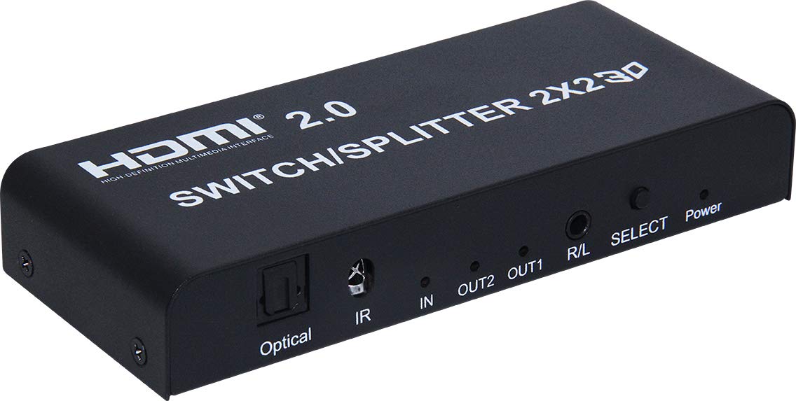 PremiumCord Commutatore HDMI 2 in 2 out, 3D, 1080P, con Telecomando