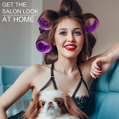 Hair Rollers Set, Self Grip Jumbo Hair Rollers Curlers,Salon Hair Dressing 2.5 Inch Rollers for Hair DIY, Curly Hairstyle Tools for Women, Multicolor 5 Size 40 Packs (66mm 54mm 44mm 32mm 25mm 40Pack) - Thumbnail 6