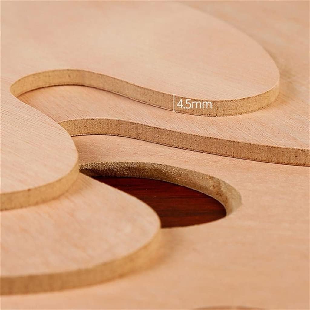 HBJWOV Art Painting Color Palette Mixer Wooden Oval Oil Acrylic Mixing Board Paint Tray Drawing Plate