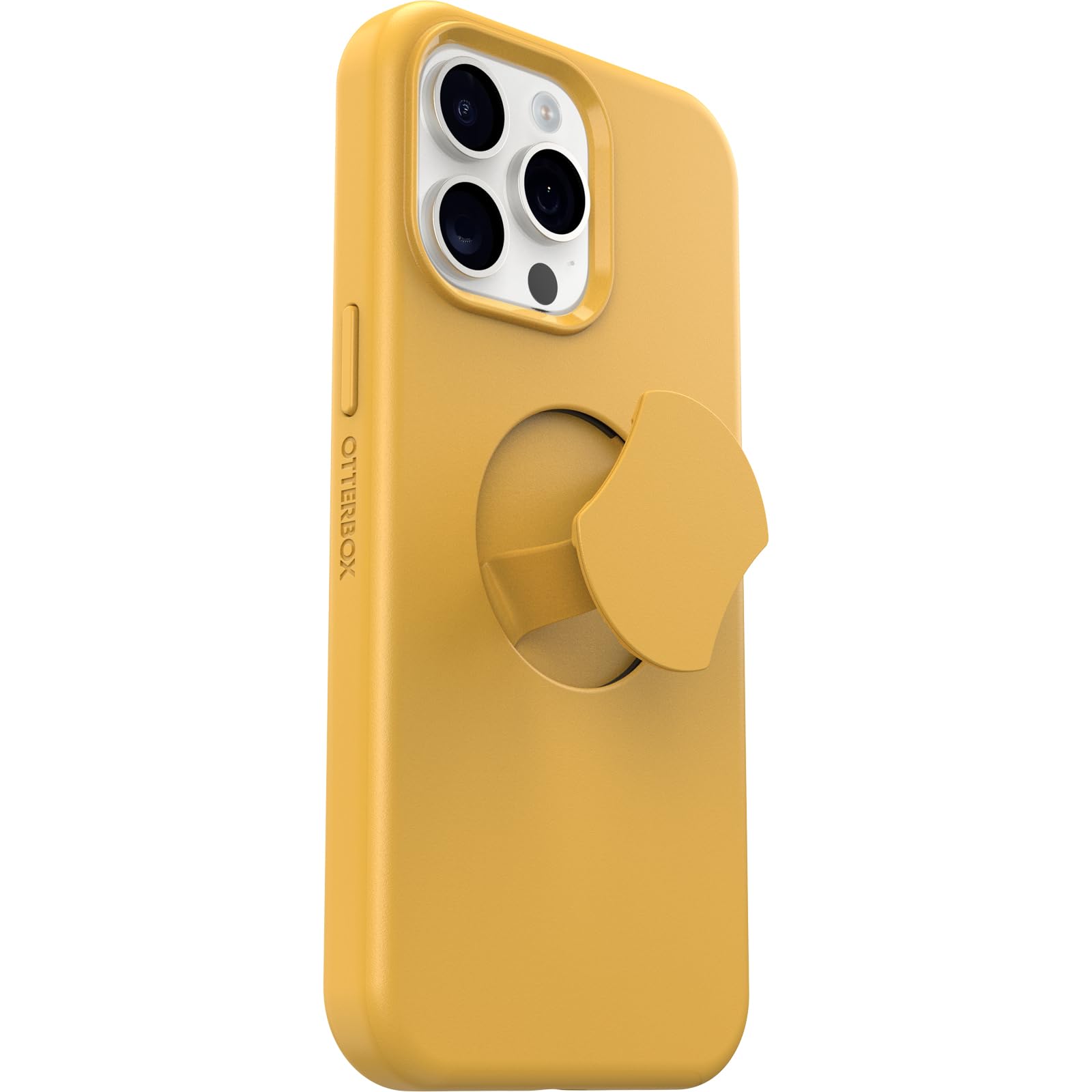 OtterBox Cover OtterGrip Symmetry per iPhone 15 Pro Max con MagSafe, resistente a shock e cadute, con grip integrato, testata 3x norme MIL-STD 810G, Giallo