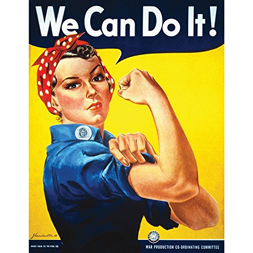 Affiche We Can Do It grand poster féministe pour décoration salon rétro