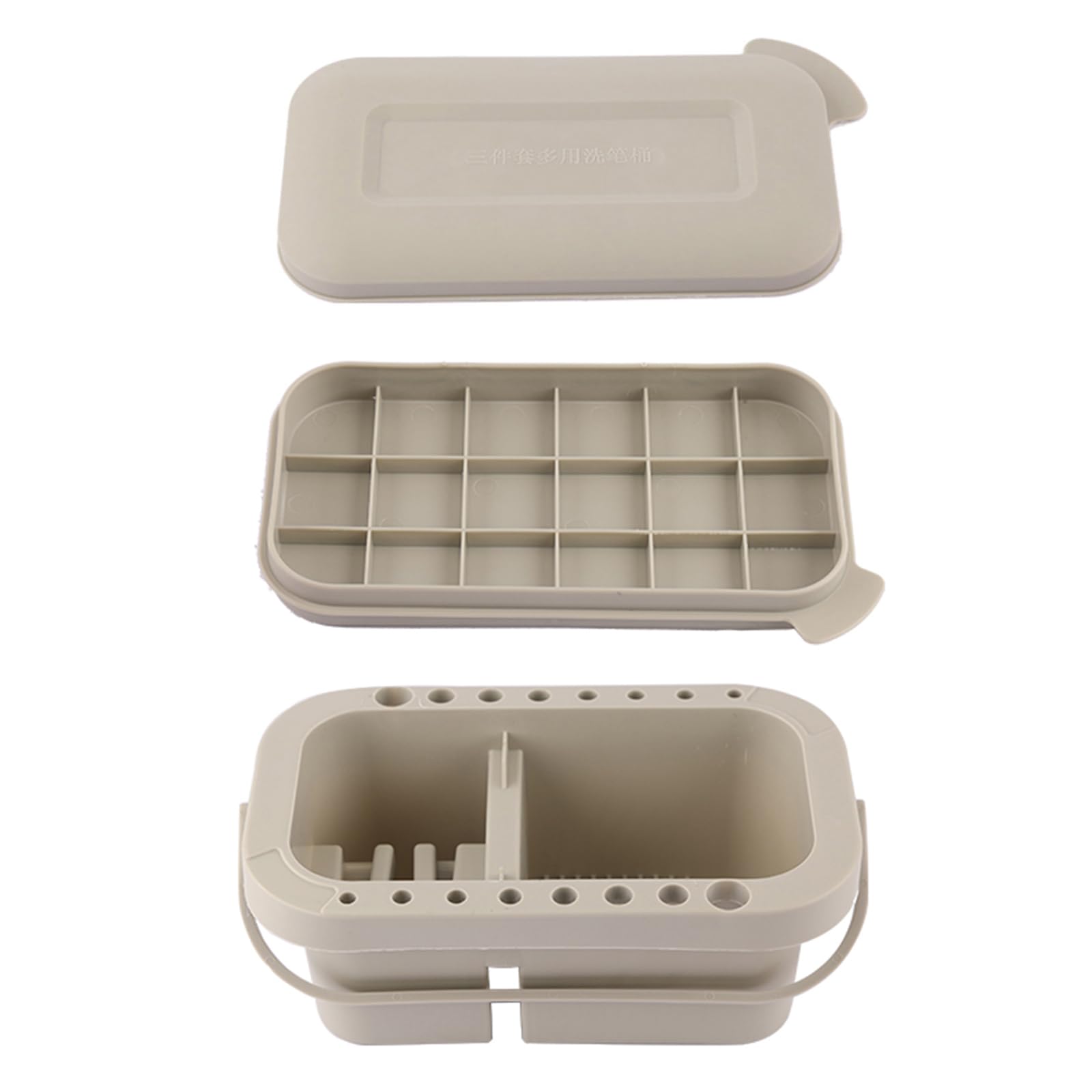 Artist Brush Washer with Lid Palettes & Brush Holder, Paint Washer Pots, Multifunction Paint Cleaner Paintbrush Cleaning Bucket