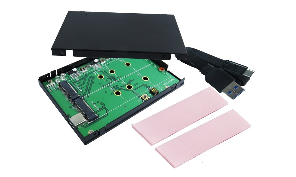 Micro SATA Cables USB 3.1 Gen2/10Gbps C Type to M.2 x 2 RAID Card with C Type to A Cable