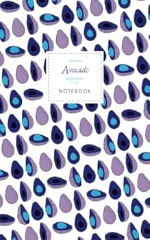 Avocado Notebook - Ruled Pages - 5x8 - Premium: (Purple White Edition) Fun notebook 96 ruled/lined pages (5x8 inches / 12.7x20.3cm / Junior Legal Pad / Nearly A5)