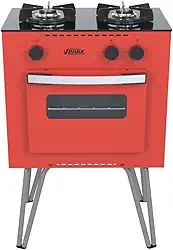 Fogao 2 Bocas Venax Mini Cook Vermelho Gas Glp