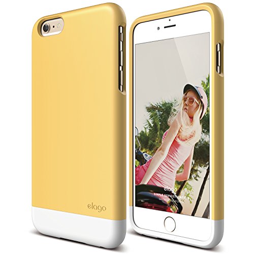 iPhone 6 Plus Case, elago® [Glide Limited-Edition][Creamy Yellow/White] - [Mix and Match][Premium Armor][True Fit] – for iPhone 6 Plus Only