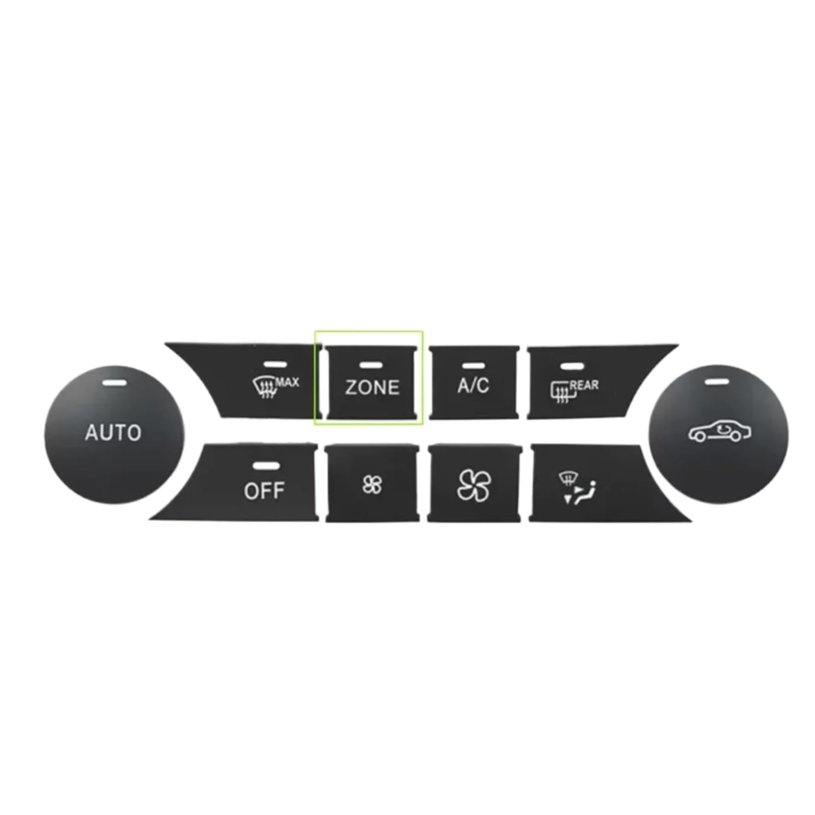Car Interior Button Sticker Compatible with Benz for E Class W212 2009 2010 2011 2012 Car Central Air Conditioning Media Volume Buttons Trim Cover Stickers(Size1)