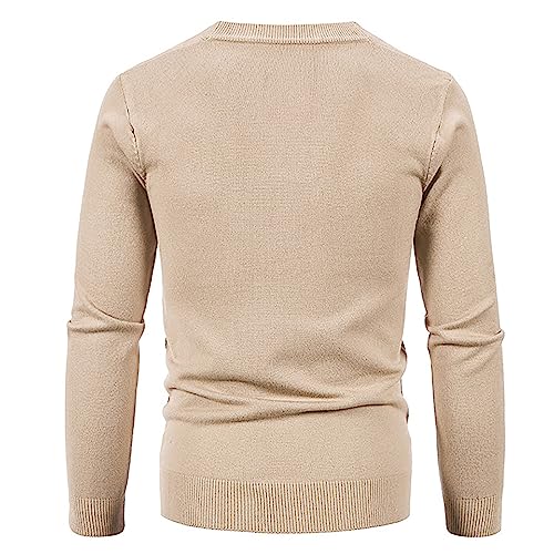 Mens Cardigan Sweater Vintage Striped V-Neck Long Sleeve Button Down Knitted Sweaters2