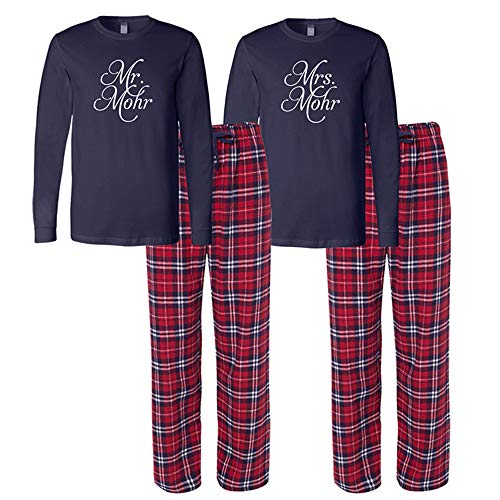 Classy Bride Personalized “Mr.” & “Mrs.” Flannel Pajama Set