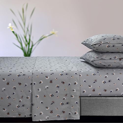 Tribeca Living Ultra-Soft Flannel Sheets Queen - 170-GSM Cotton, 4 Piece Deep Pocket Bed Sheet Set...