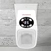 Aiwa Electric Outlet Ceramic Plug-In Space Heater with LCD Digital Screen, Adjustable Thermostat, 24 Hour Timer, Overheat Protection, up to 90F, 400 W, 180 Degree Rotation, ETL Certified (3, White)