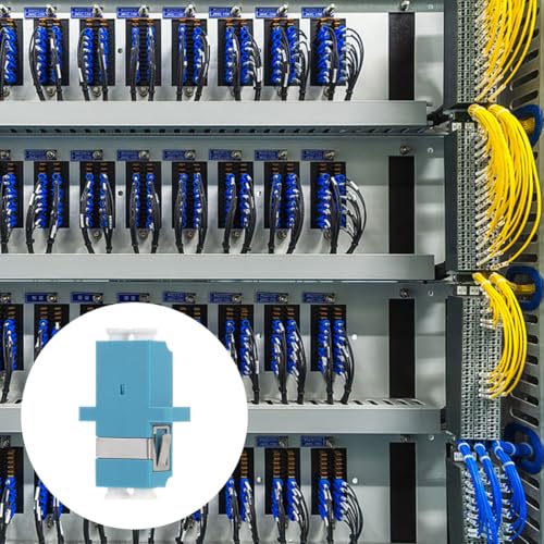 Acoplador óptico monomodo conectores plásticos protección cables montaje panel 4