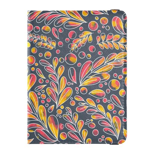 Custodia per passaporto per donne e uomini per da viaggio con blocco RFID motivo floreale Doodle di fiori Taglia unica Casual