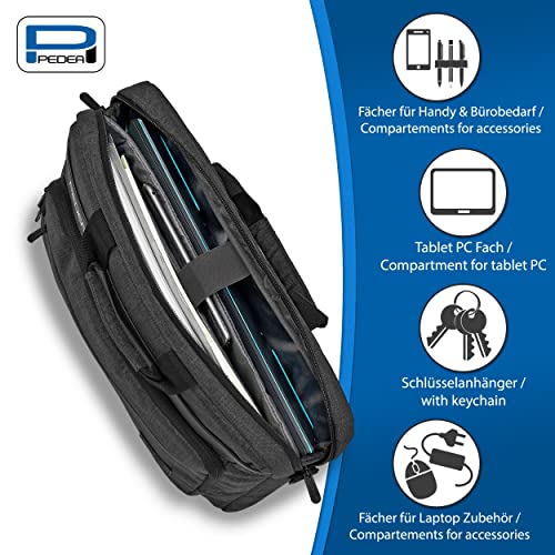 Pedea Laptoptas URBAN Notebook schoudertas met tabletvak, grijs, grijs - Afbeelding 4