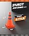 [2 Pack] Collapsible Traffic Safety Cones 18 Inch, Orange Cones, Widely Use Pop-up Cones with Reflective Collar, for Driving Practice and Parking lot